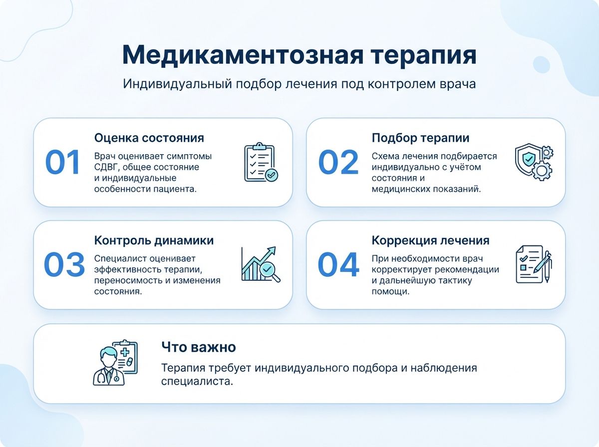 Лечение СДВГ в Пушкине у детей и взрослыхинфографика